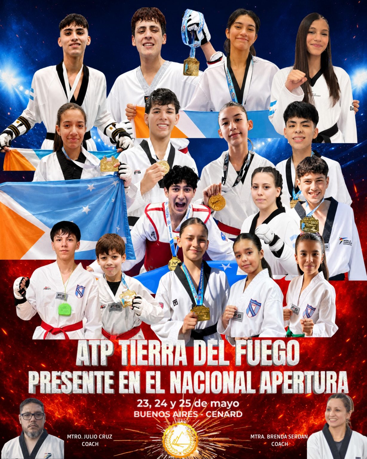 El taekwondo fueguino tendrá una destacada presencia en el Nacional Apertura